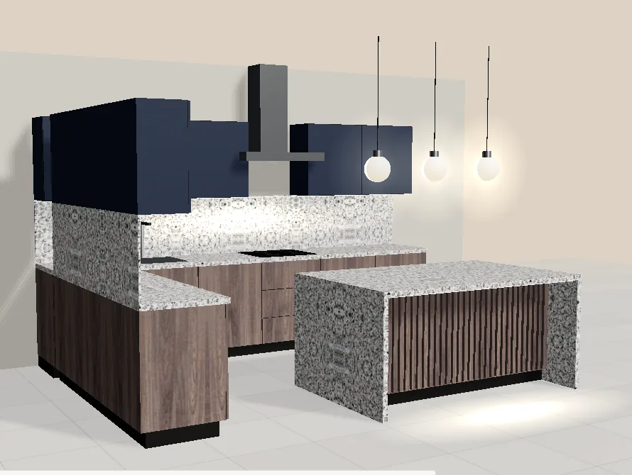 Diseñador 3D de Mundo Muebles y Más: cocina con isla